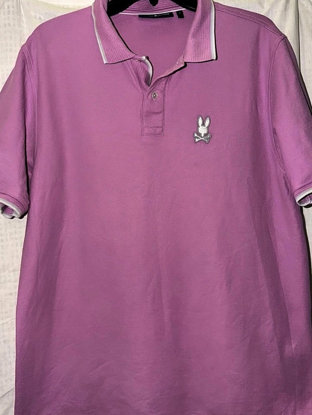 Psycho Bunny Classic Pique Polo Shirt Pima Cotton Pink Large